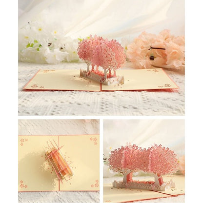 3D Gift Card-Cherry Blossom Romantic Gift Card