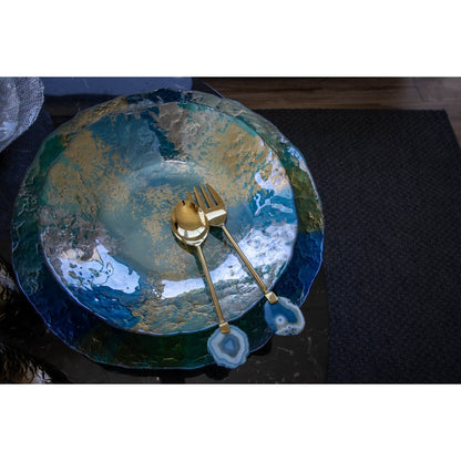 Turquoise and golden cut 40cm