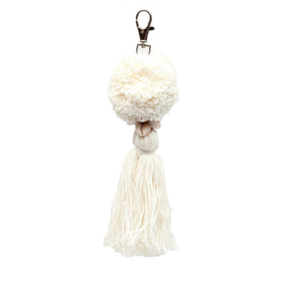 The Pompom Keychain - White