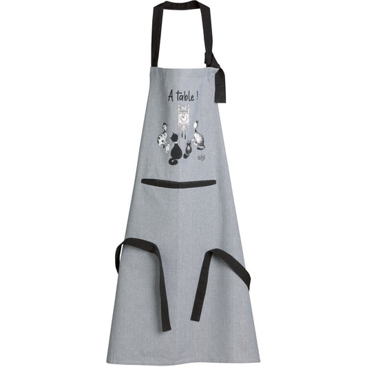 Dubout kitchen apron cat clock Gray 72 x 85