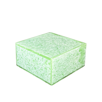 Green acrylic box 10x10x6cm