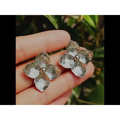 Chunky Textured Flower Earrings