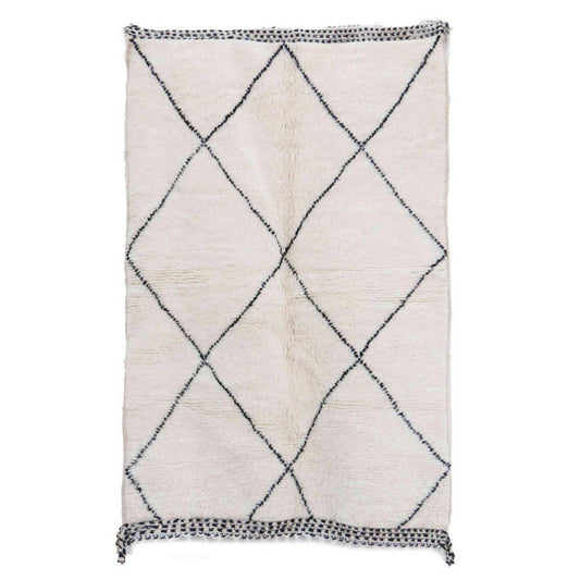 Pure wool Moroccan Berber rug 124 x 192 cm