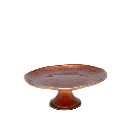 Platplate on chestnut cakes gilded 21cm