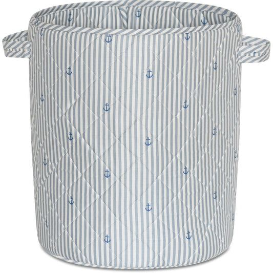 Moe padded storage basket-large-stripe-anchor