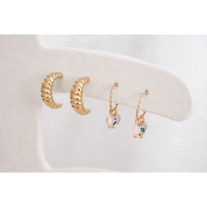Balance Gemstone Earrings - Gold