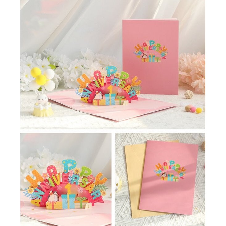 3D Gift Card - Happy Anniversary Card