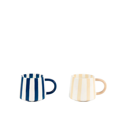 Striped mugs - set of 4