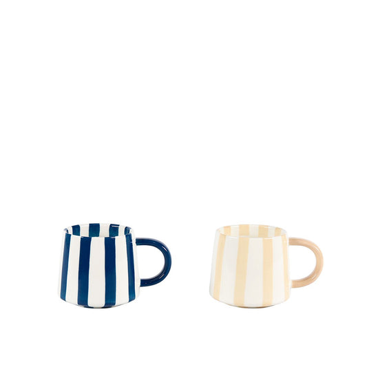 Striped mugs - set of 4
