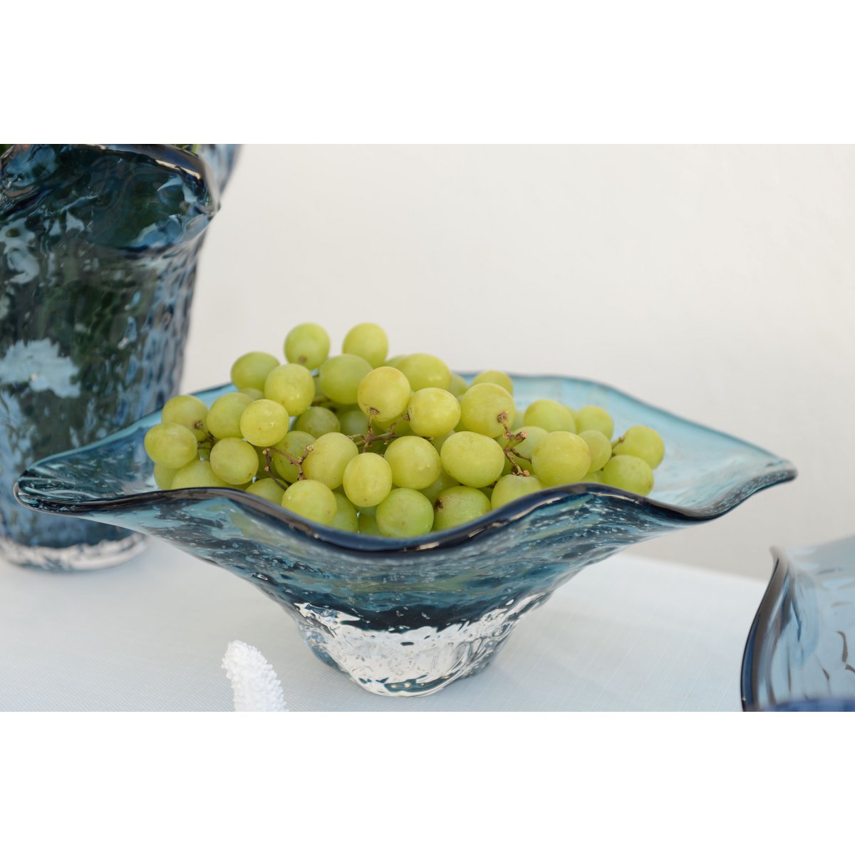 33x18x10.5cm blue glass drain