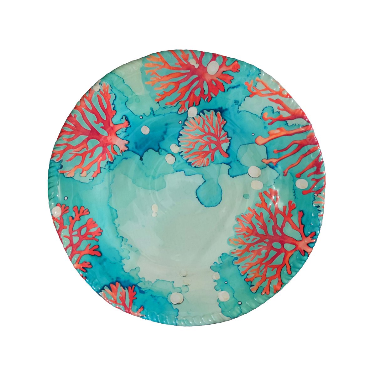 CORAL MELAMINE FLAT PLATE 28X28X2.5CM