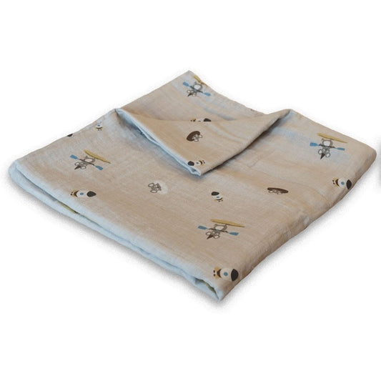 Minnie muslin swaddle beige surfer