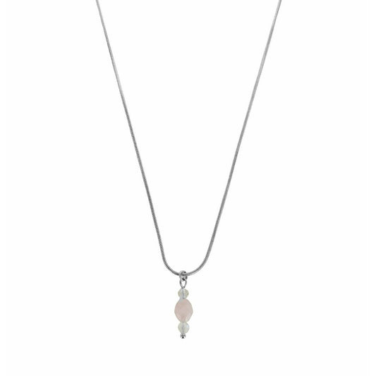 Moonstone and Rose Quartz Collier - Silver