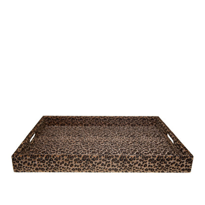 Leopard rectangular tray 42x32x4.5cm