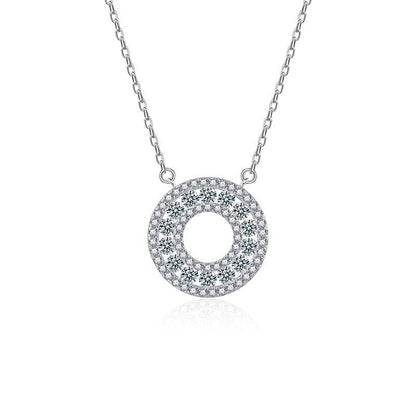 Radiant Orbit Moissanite Circle Necklace