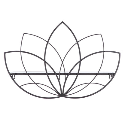 Lotus shelf, black H.37 cm