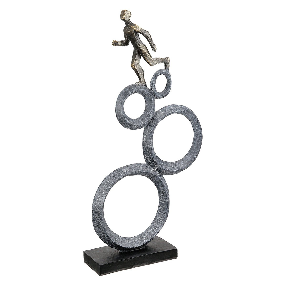 Sculpture Running, anthracite-colored, copper-colored H.47 cm