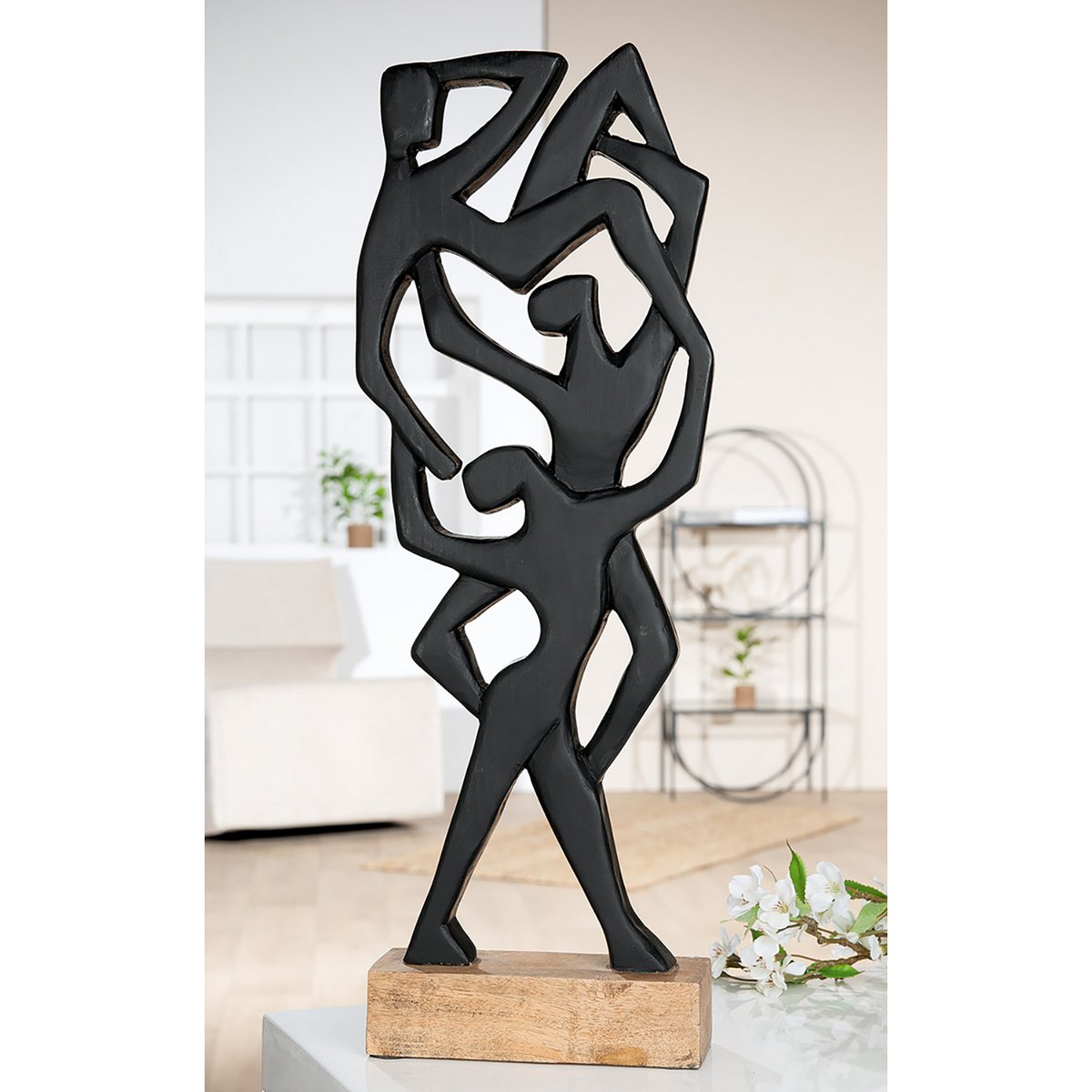 Sculpture Acrobatics, black H.60 cm