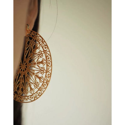 Greek Style Filigree Ferris Wheel Earrings