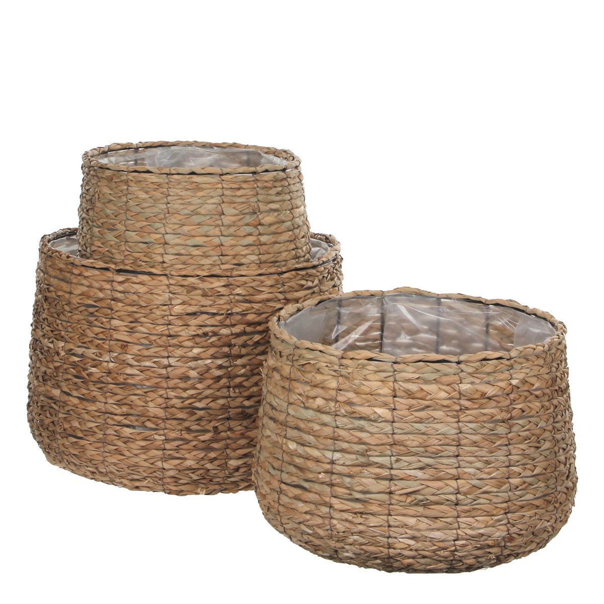 Plant basket set Avalon Light brown
