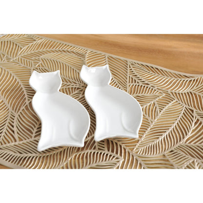 PORCELAIN CAT BOWLS 20CM - SET OF 2