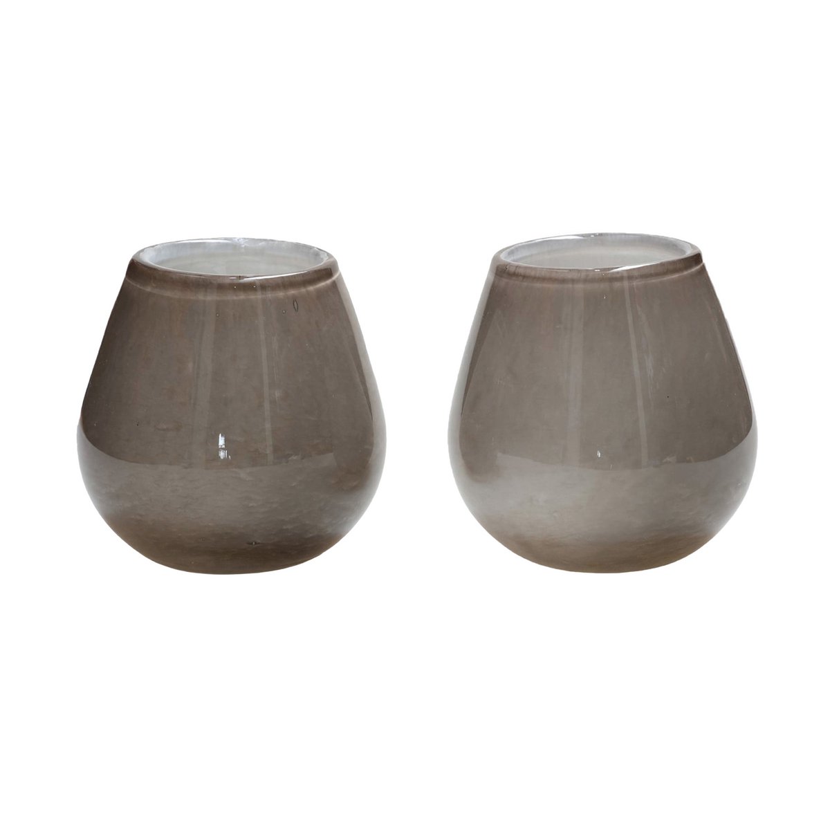 Tea light holder - Tasman Elite XS gray Ø12.5 x H11.5 cm (set of 2 pieces)