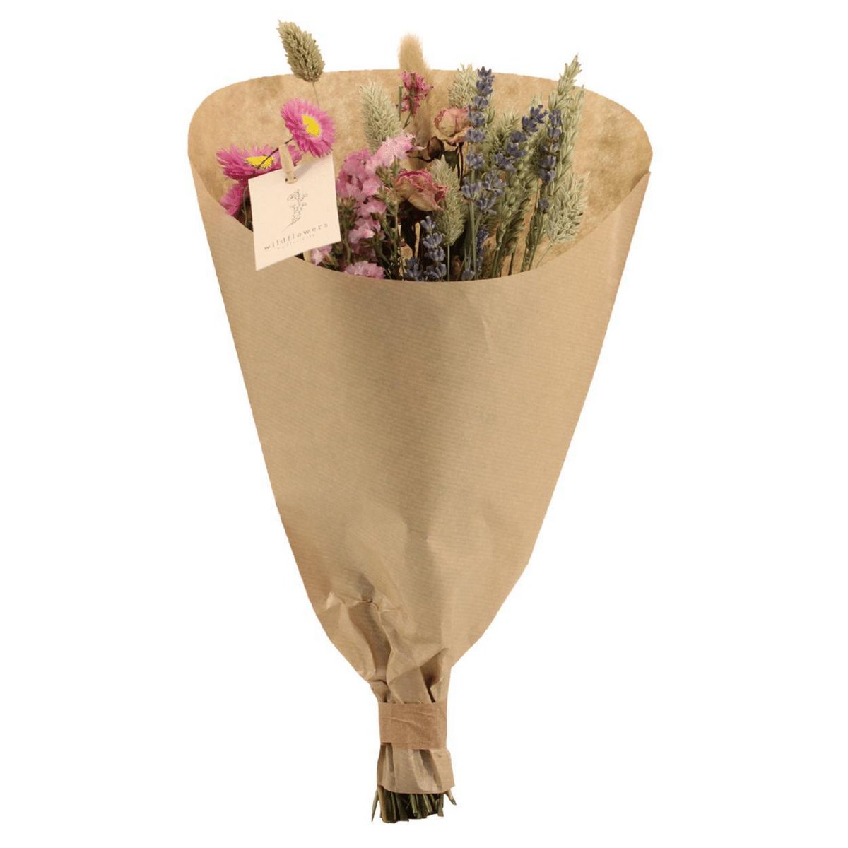 6x Field Bouquet Pink - Droogboeket - 60cm