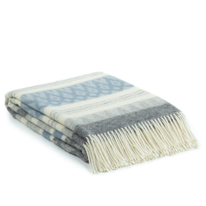 Wool Throw Blanket UGLE blue