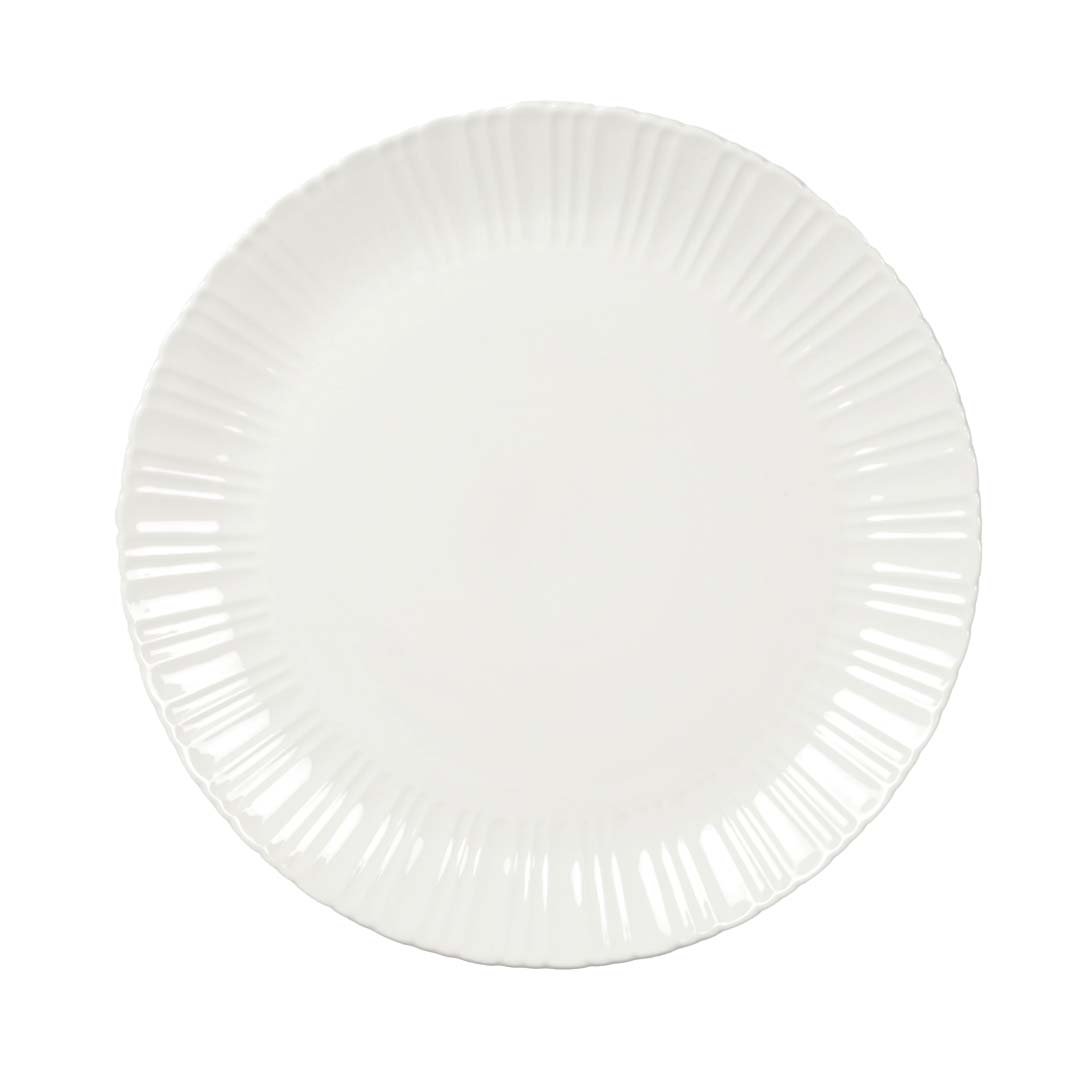 ASSIETTE PLATE BLANCHE FLORA 26.6X26.6X2CM