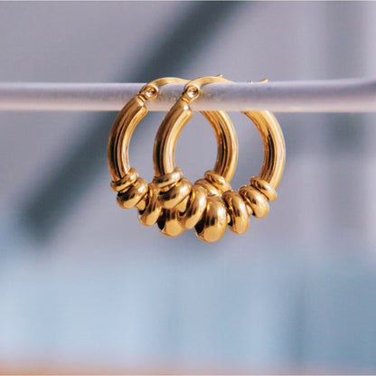 Stainless steel 'bold' earrings