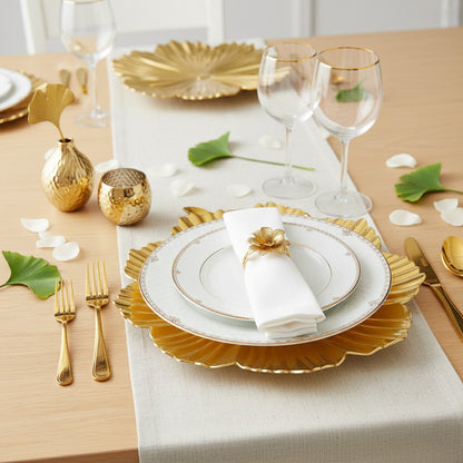 Gold flower-shaped trivet