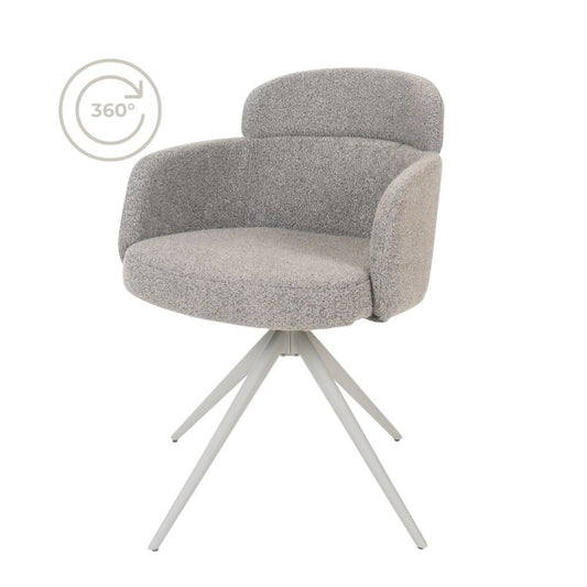 Dining room chair Chase - Bouclé - Brown