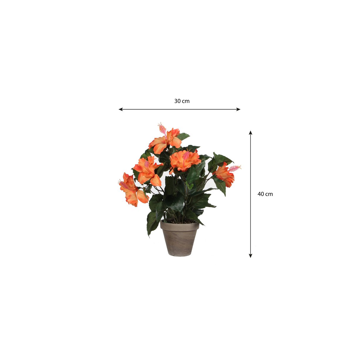 Artificial plant Hibiscus Orange