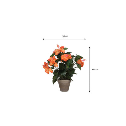 Artificial plant Hibiscus Orange