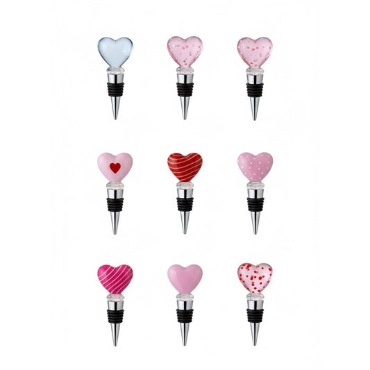 Heart bottle caps - set of 12