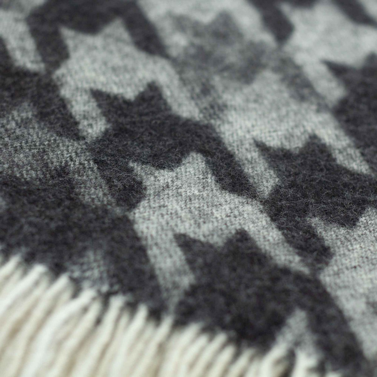 Wool Throw Blanket LUCCA grey