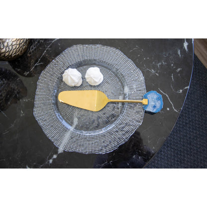 Transparent service plate 33cm