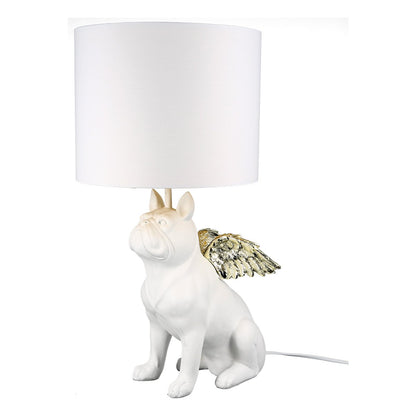 "Flying Bulli" lamp white / gold-colored.