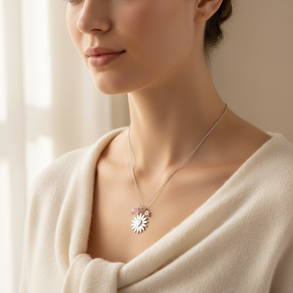 Flowering & Balance Necklace - Silver